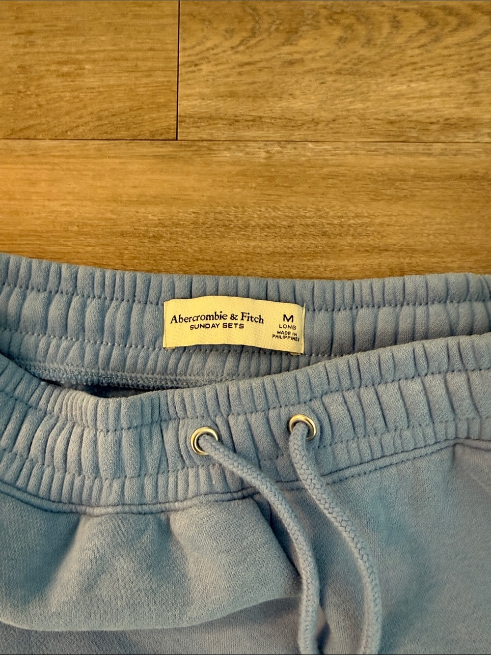 Abercrombie & Fitch Light Blue High Rise Sunday Wide Leg Sweatpant - Picture 5 of 6